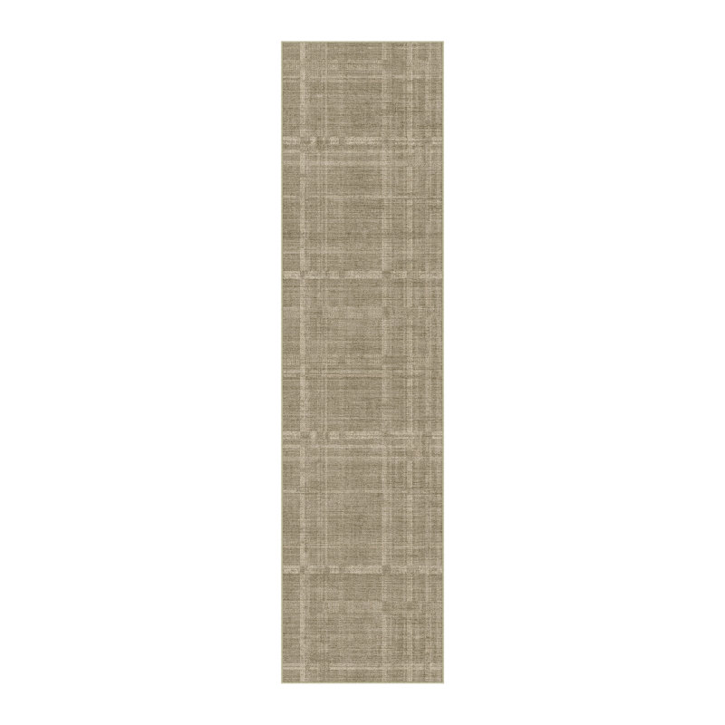 Tapis texturé CozyGrid, Marron clair, Rectangle 2 pi x 8 pi