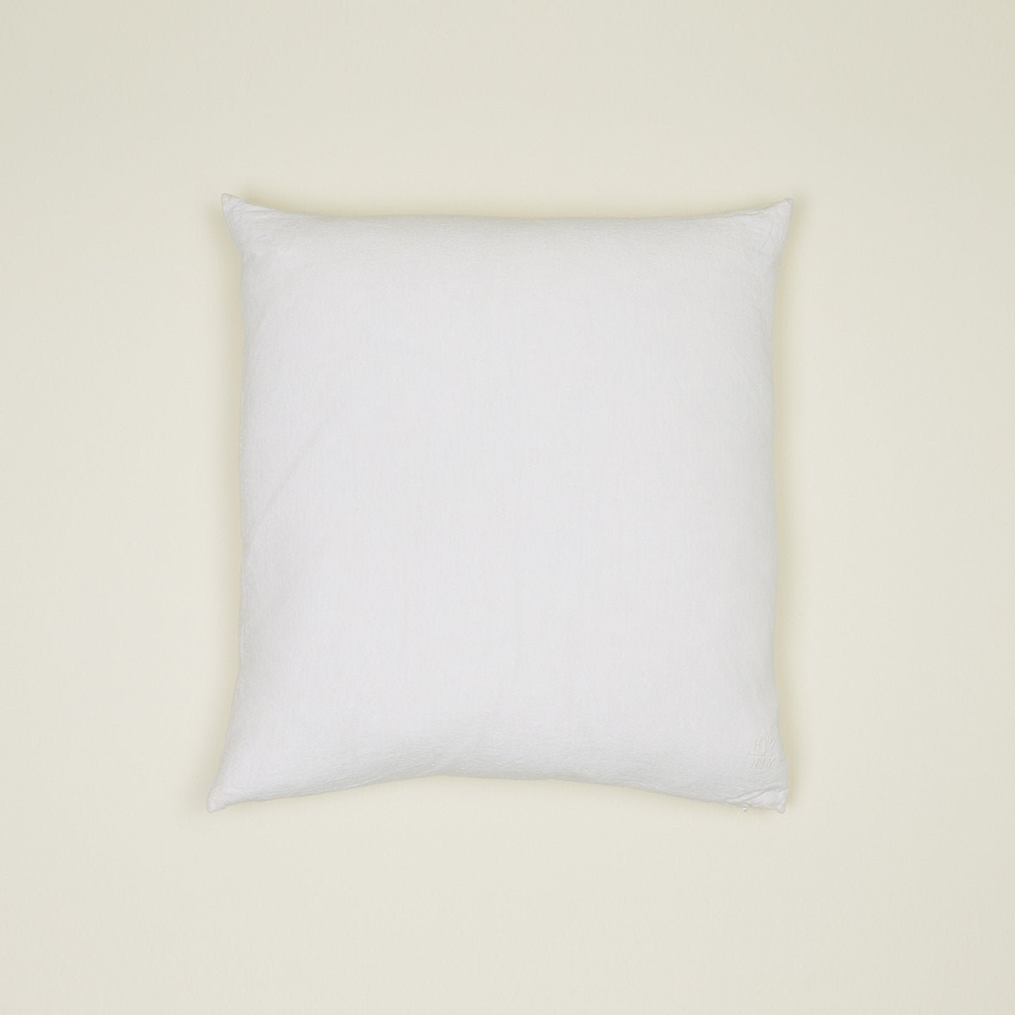 Simple Embroidered Linen Throw Pillow, Petal, Square 22"