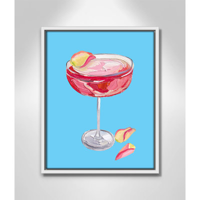 Sparkling Rose Gin Cocktail Print by Straker