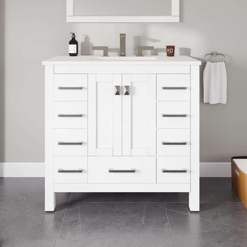 Ethyn 36" Single Bathroom Vanity Set, White