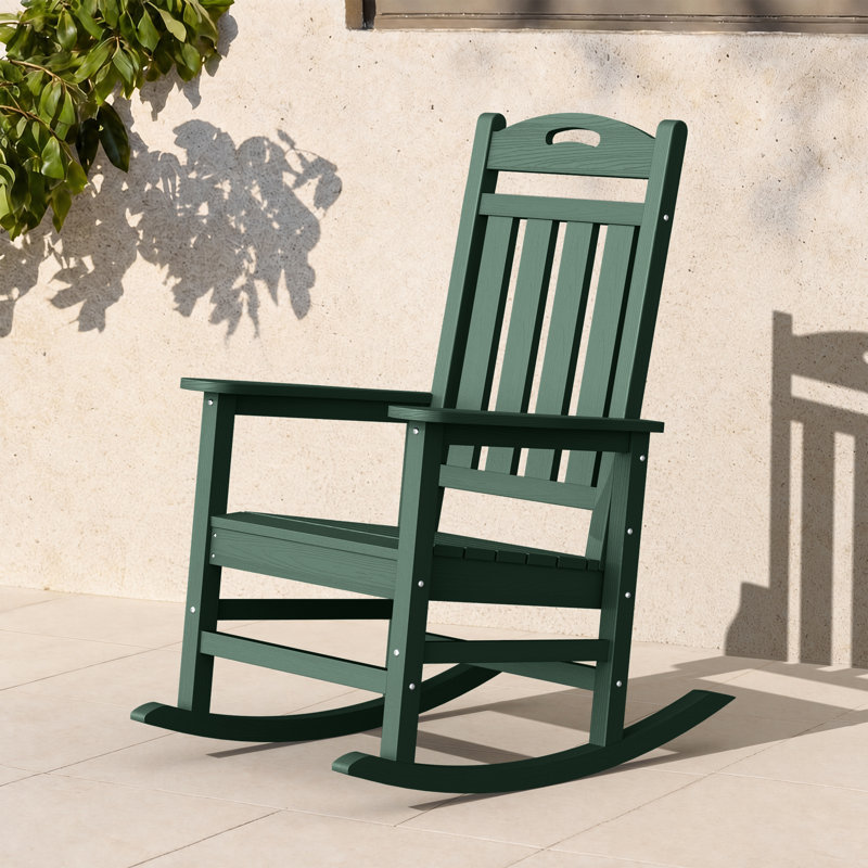 Chaise berçante d'extérieur en PEHD, Dark Green
