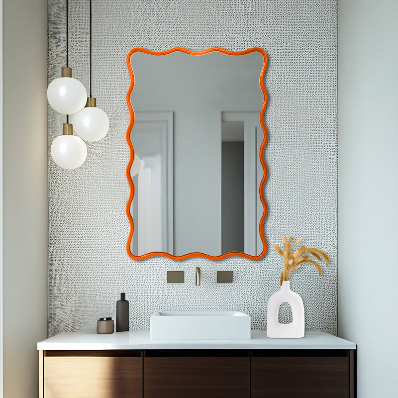 Angelo Rectangle Mirror, Orange