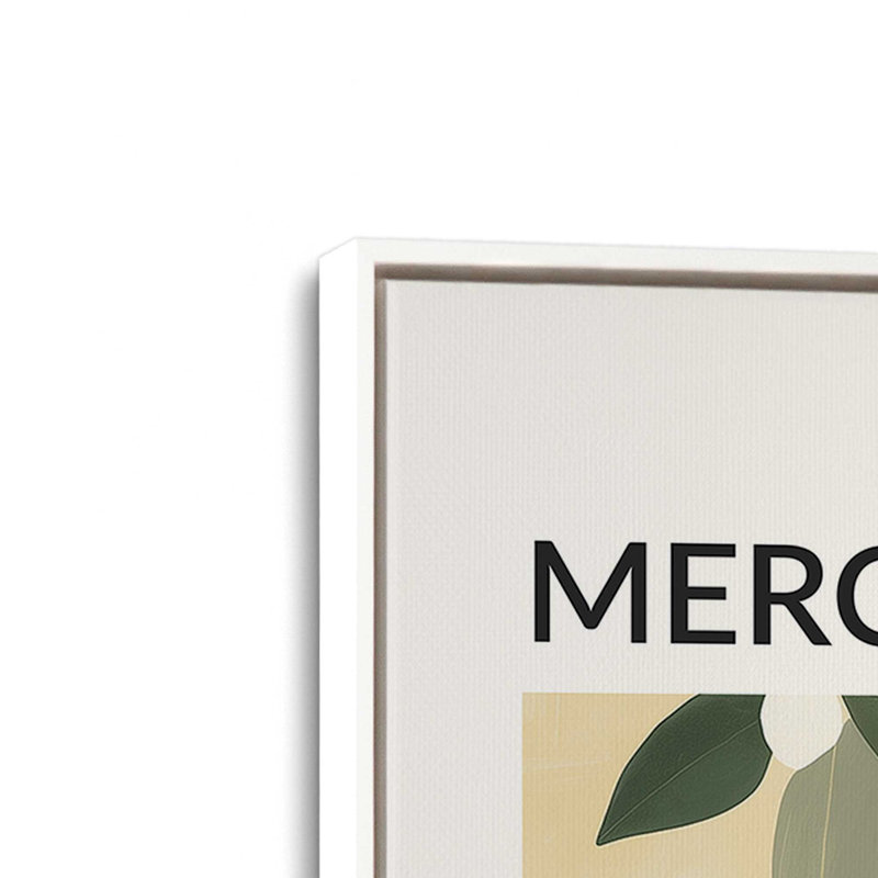 Marché aux fleurs de Barcelone, H 30,75 po x l 20,75 po, Cadre flottant blanc opaque