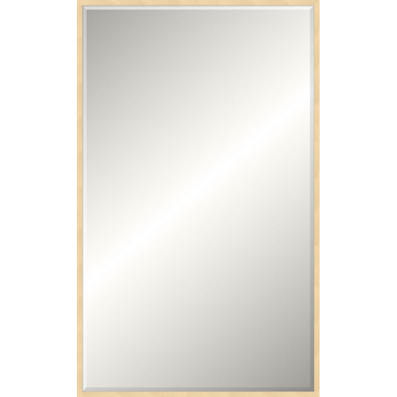 Davenport Solid Wood Beveled Mirror, Blonde Maple, Rectangle, 71.75" x 43.75"