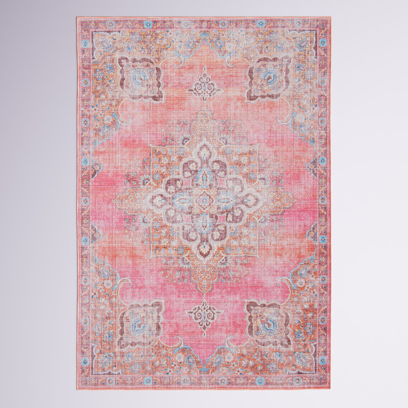 Coreta Performance Machine Washable Oriental Rug, Rectangle 8' x 10'