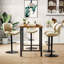 Ensemble de 4 tabourets de bar modernes réglables, tabourets de comptoir pivotants rembourrés en similicuir, tabourets de bar à hauteur de comptoir avec grande base, assemblage facile en 5 minutes pour l'îlot de cuisine-359743773-359743775