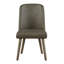 Chaises d'appoint grises (paire) - Revêtement en cuir, sans accoudoirs, capacité de poids de 220 lb, ensemble de 2 chaises en chêne synthétique et chêne, dossier haut sans accoudoirs, hauteur du colis de 12 po