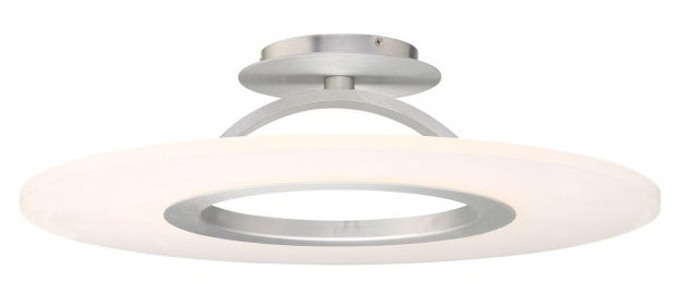 Zamir Acrylic LED Semi Flush Mount, Brushed Aluminum