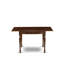 L'ensemble 5 pièces de table et chaises de cuisine comprend une table de salle à manger rectangulaire avec Dropleaf et 4 chaises de salle à manger en tissu de lin, acajou-106903018-106903019-109972846