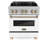 ZLINE Autograph Edition 30 in. 4.0 cu. ft. Legacy Dual Fuel Range with 4 Burner Gas Cooktop and Electric Convection Oven in Satin Stainless Steel with White Matte Door-88587425