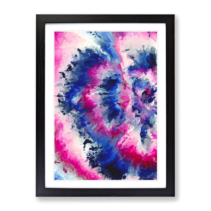 XV1022-3405X Paradise City Abstract - Print, Black Framed, 36cm H x 27cm W
