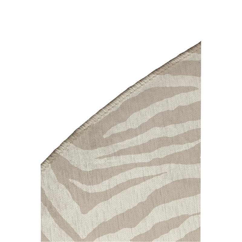 Tapis d'extérieur antidérapant à motif zébré, Rond 5 pi