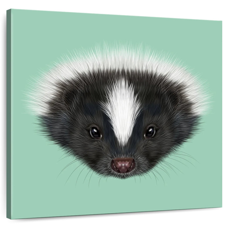 Crowle Skunk Head, 16" H x 16" W