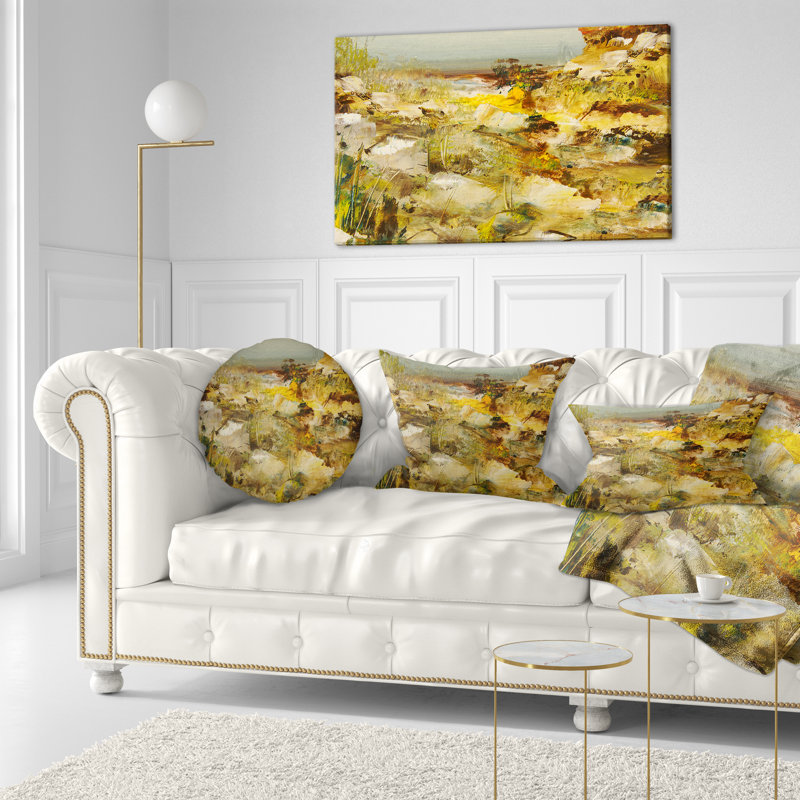 Coussin lombaire en paysage de pierres