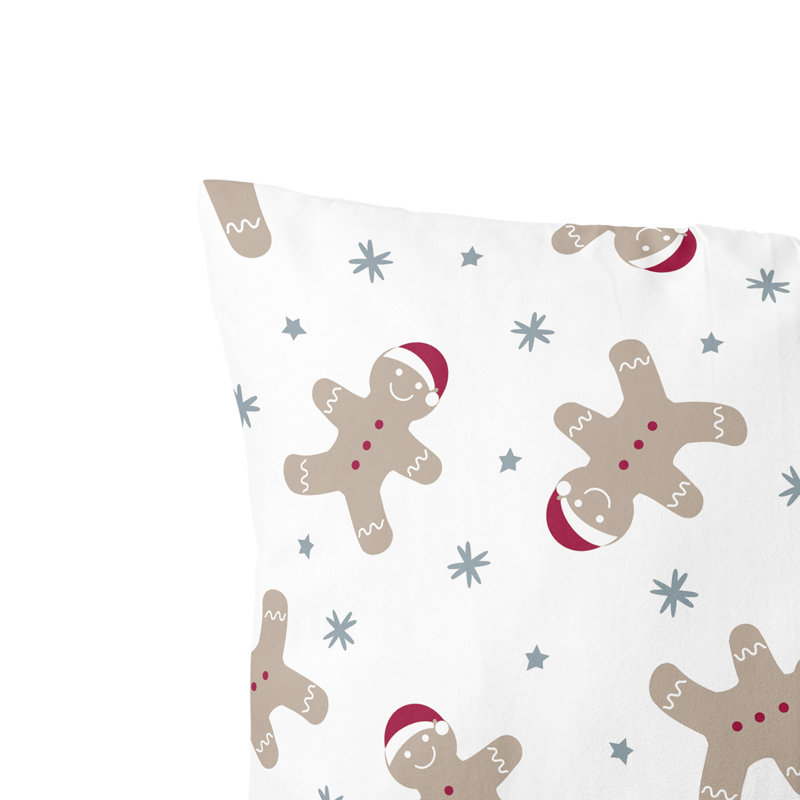 Coussin décoratif Gingerbread Delight, Blanc / beige abstrait