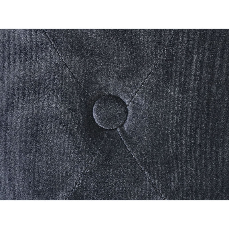 Pouffe Velvet 40 cm 40 cm 41 cm, Black