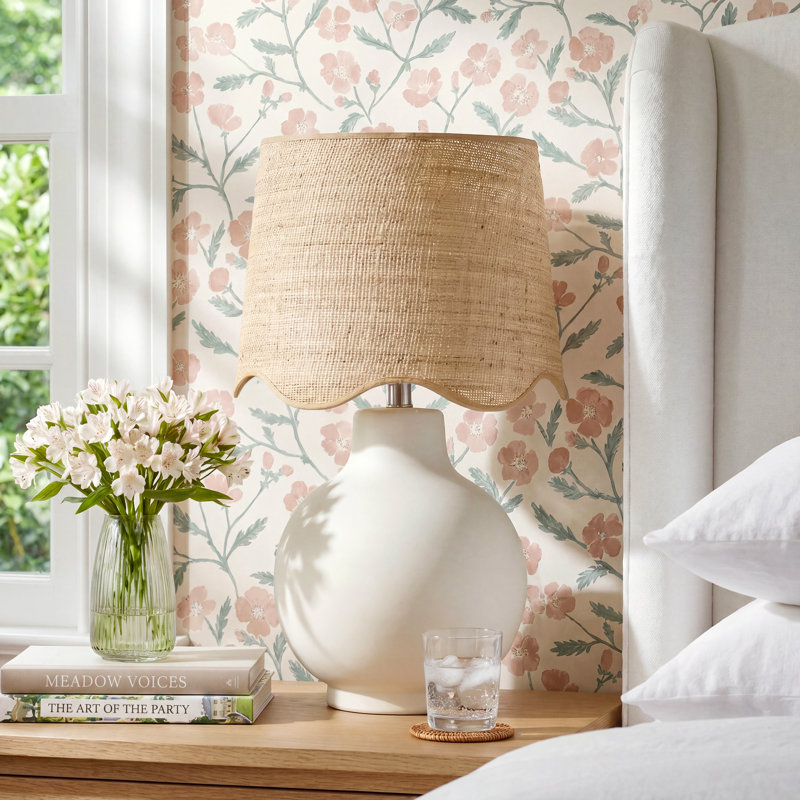 Maura Accent Table Lamp, Tan, Cream, 22"H x 15"W x 15"D