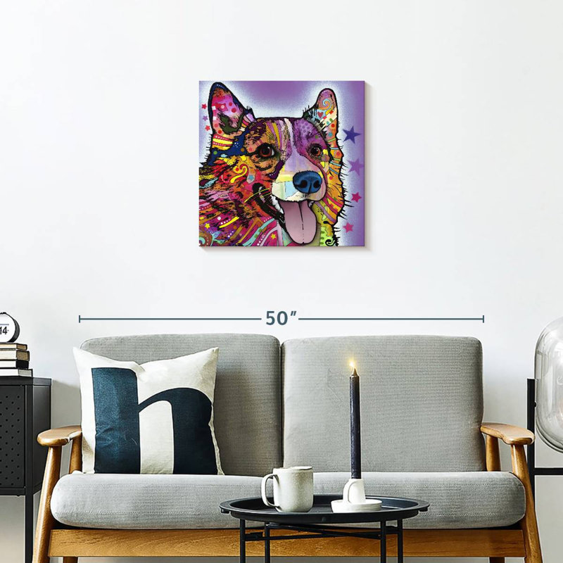 Brampt Colorful Corgi, 20" H x 20" W