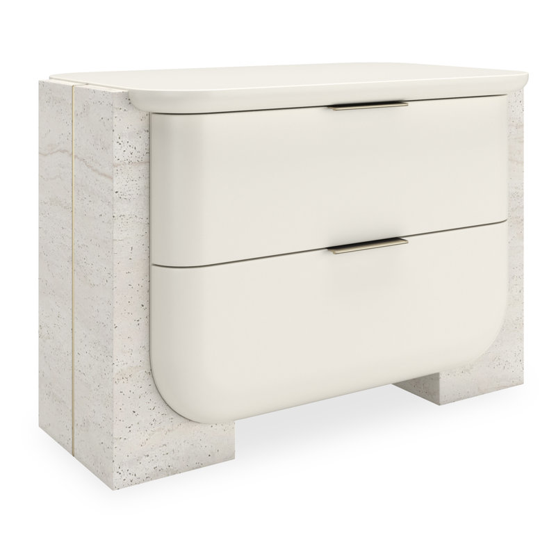 Caracole 2 - Drawer Nightstand, White