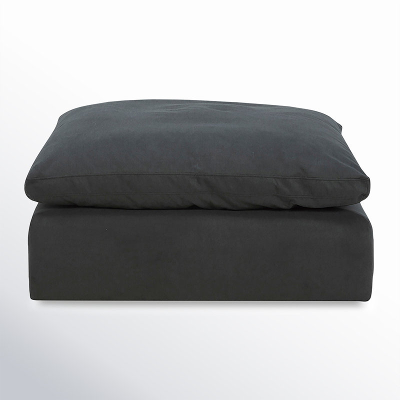 Repose-pieds surdimensionné 43 po Asher, Toile poivre gris ardoise foncé Peyton