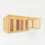 Mercia 23ft x 10ft Studio Pent Log Cabin With Slatted Area (44mm)
