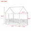 Lit en bois avec structure de toit House House-1017201613-1017201614
