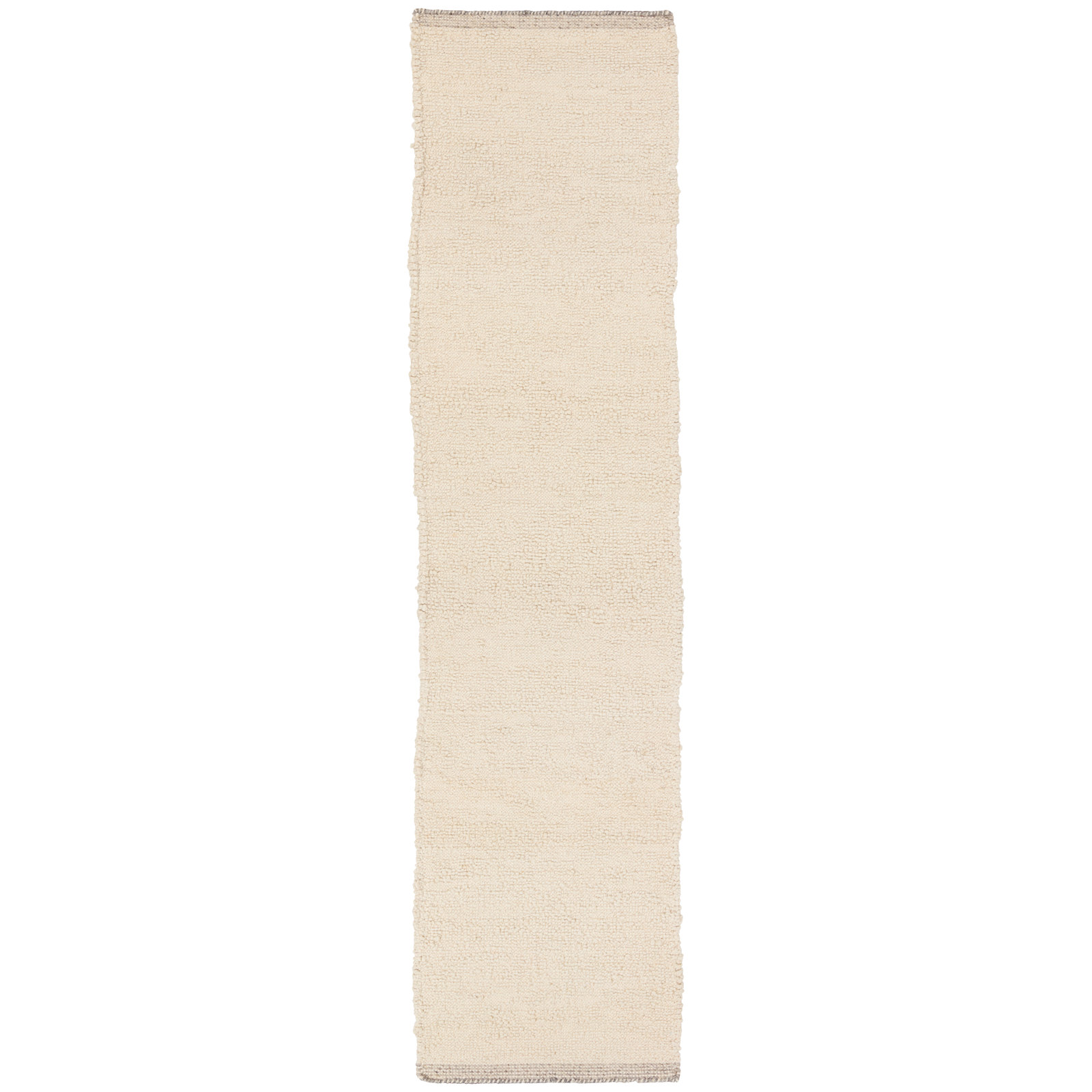Ada Handmade Cream Rug, Runner 3' x 12'