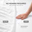 Ensemble de literie en microfibre blanc 4 pièces, ensemble de draps doux grand et très grand avec housse de couette, drap-housse, drap plat et taies d'oreiller pour la chambre à coucher-439442543