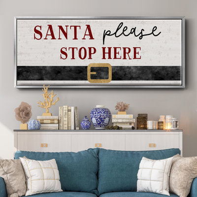 Santa Stop - toile encadrée