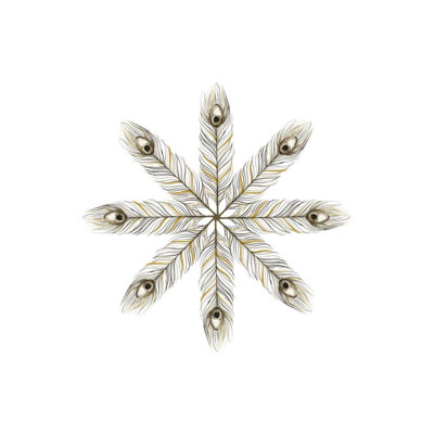 Feather Flakes II Print by Elena Carlie