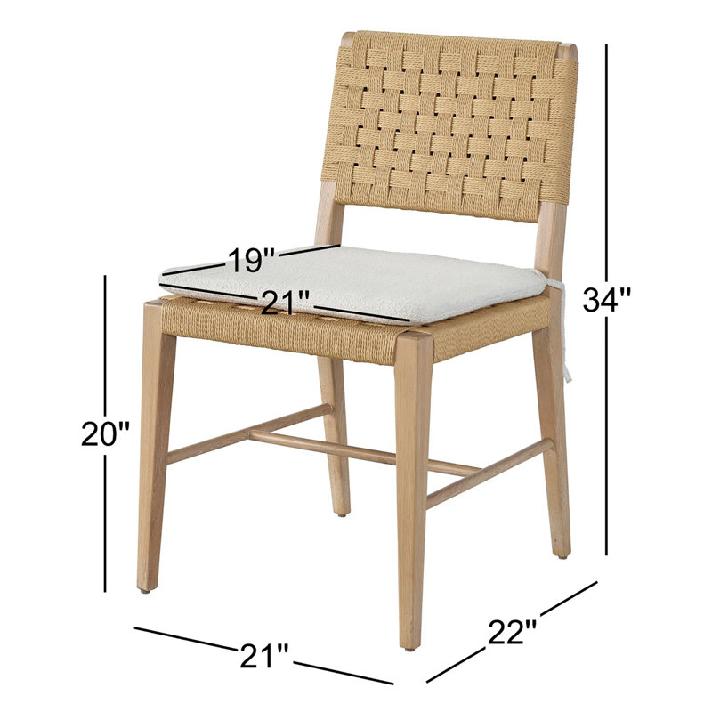 Chaise d'appoint Irena en brun clair / blanc cassé / brun clair