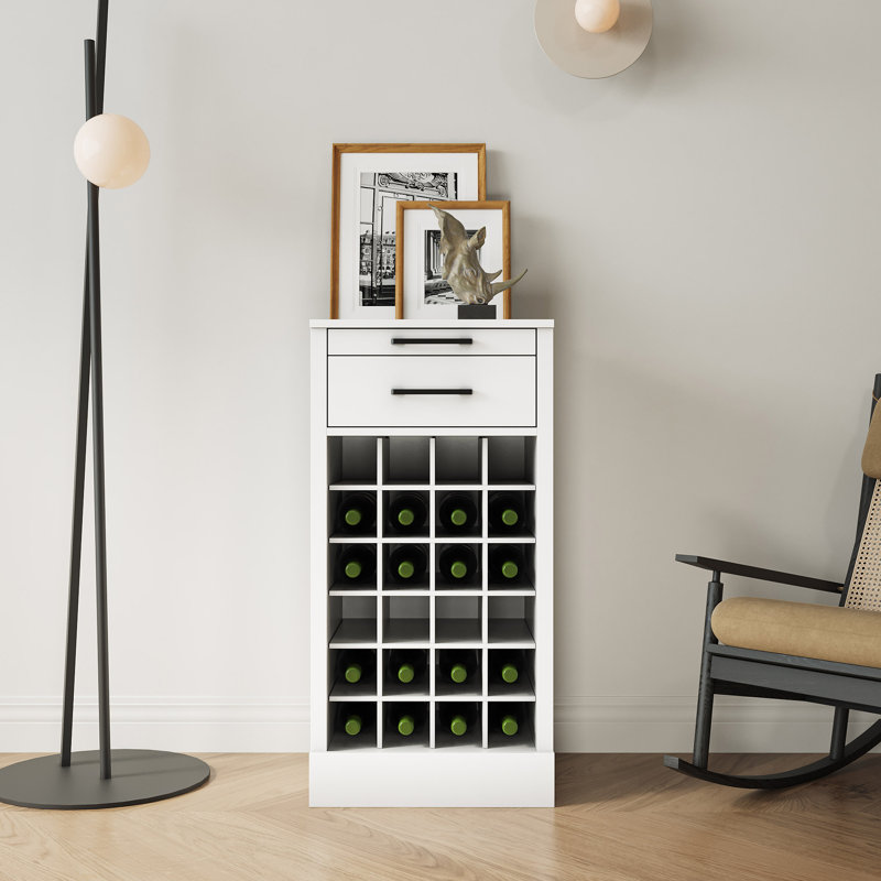 Modular 24  Wine Bar Cabinet Buffet Cabinet, White