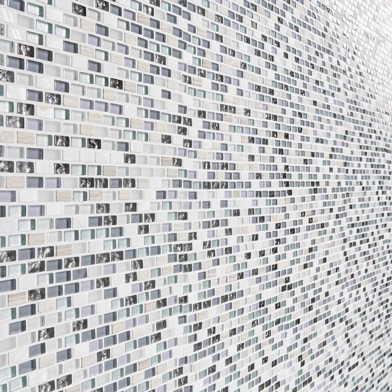 Paragon Moon Jewel Mini Brick Pattern Tile, Moon Jewel Multicolor