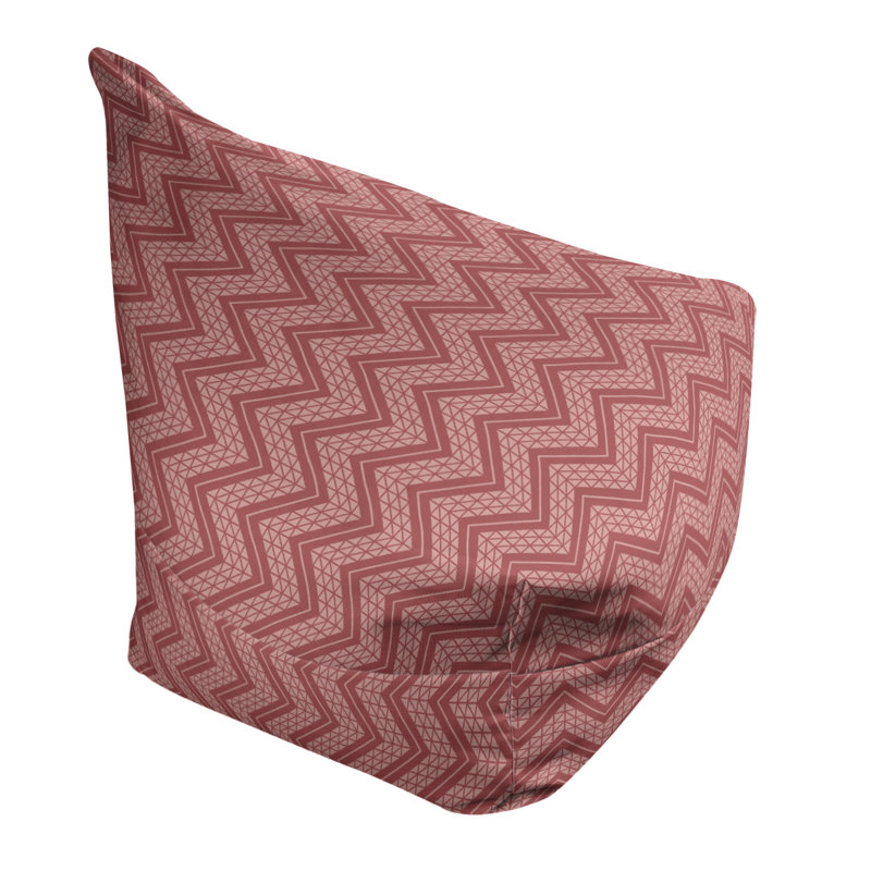 Housse de sac à billes à chevrons à la main classic, H 38 po x L 42 po x P 29 po, Rouge foncé, Pas de bourre
