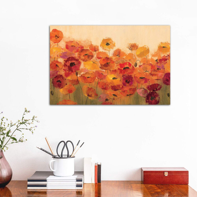 " Summer Poppies " by Silvia Vassileva, Wrapped Canvas, 26" H x 40" W x 1.5" D