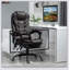 Chaise de bureau avec structure en métal, similicuir, pivotant, soutien lombaire, massage, hauteur réglable-2132307660