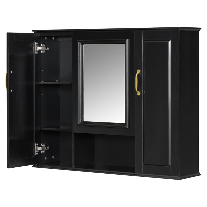 Armoire de rangement murale 36 po, Noir