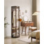Armoire à miroir pleine grandeur en bois d'hévéa massif avec rangement pour bijoux