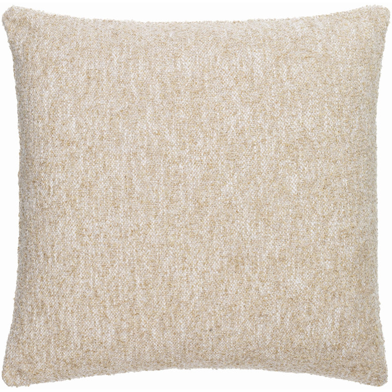 Bobby Cotton Blend Throw Square, Cream, 18" x 18", Down