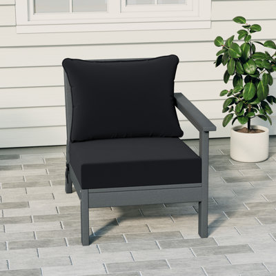 Fauteuil à assise profonde avec coussins profonds