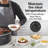 Hamilton Beach 7 Quart Slow Cooker with Folding Handles, Large Capacity, Serves 8+, Matte Black, 33174