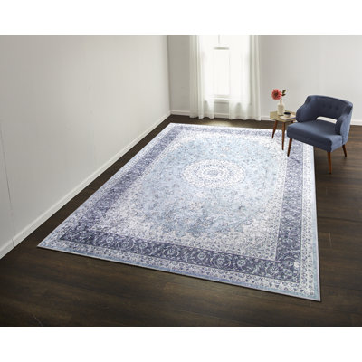 Tapis bleu area Ripon