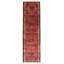 Tapis de couloir unique en laine noué à la main nouvel âge 3 pi 3 po x 10 pi 10 po Jesselee - rouge / crème / bleu marine foncé