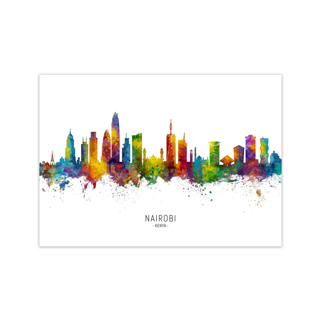 Nairobi Kenya Skyline by Michael Tompsett - Print