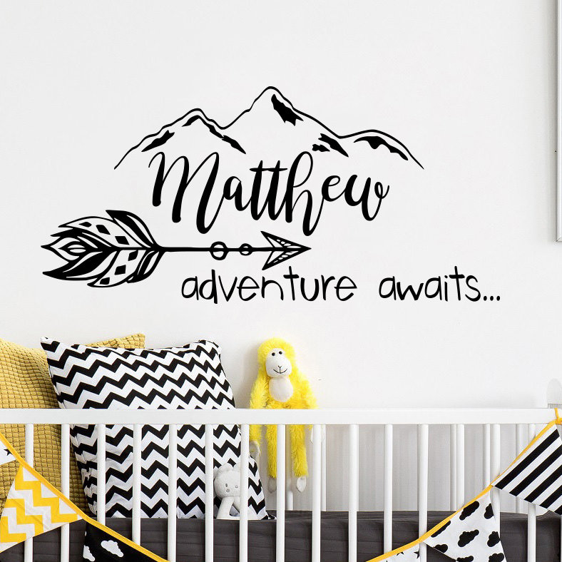 Décalcomanie murale "Aventures d'aventure", Oui, Vert lime