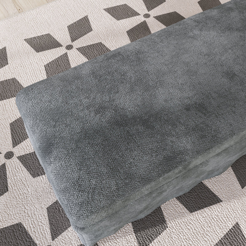 Banc repose-pieds rectangulaire l 43,7 po, Gris anthracite