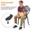 Ensemble de salle à manger rond pour patio 4 personnes, 120 cm (47,24 po) avec 4 chaises, largeur du siège 39 cm (15,35 po)-799470177