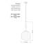 Luminaire suspendu sphère 1 lumière Khiam