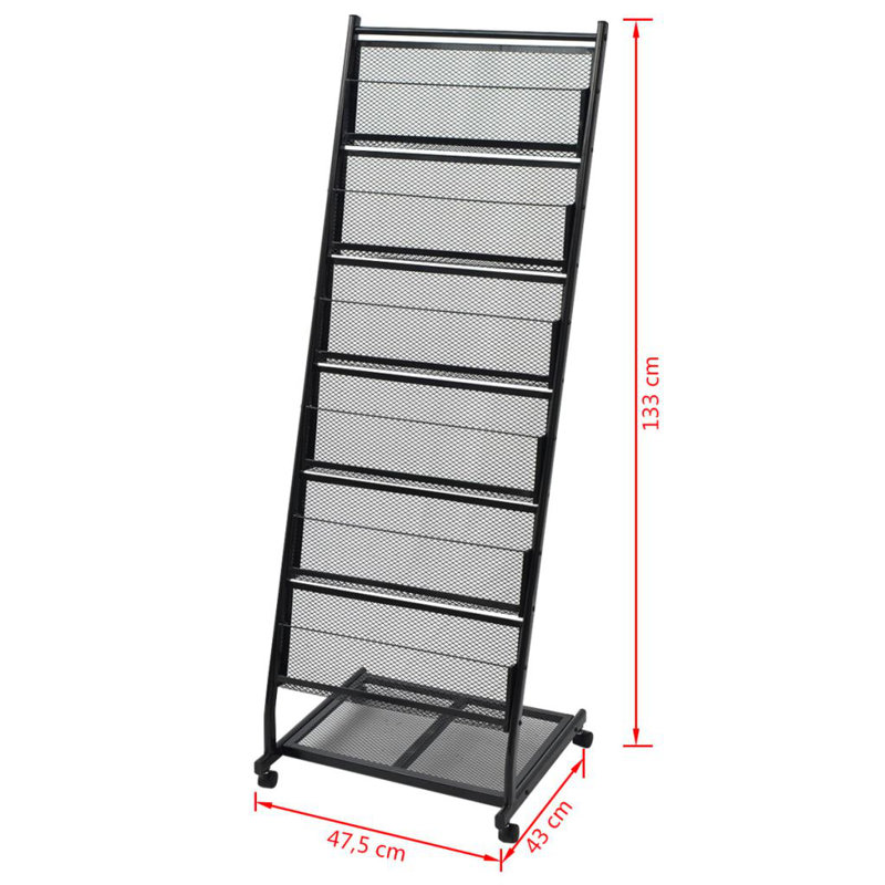 Metal Free Standing Magazine Rack