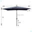 Parasol d'extérieur imperméable 6 x 9 pi avec manivelle et bouton poussoir inclinable-1565158955